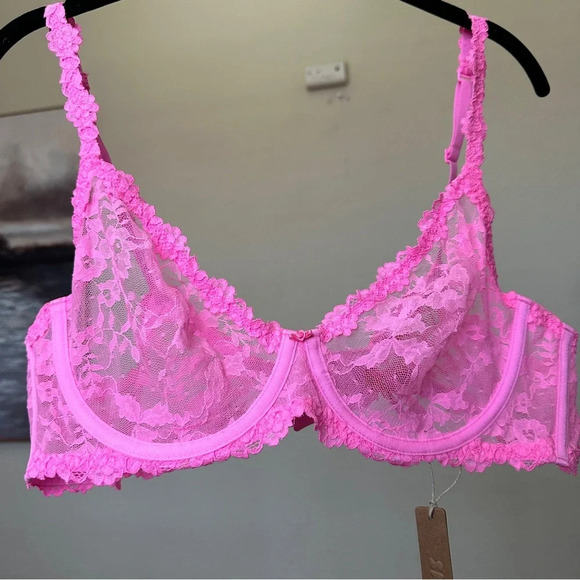 Skims Stretch lace‎ Intimates underwire scoop bra Pink BA-SCP-3575 size 40B - Picture 4 of 8